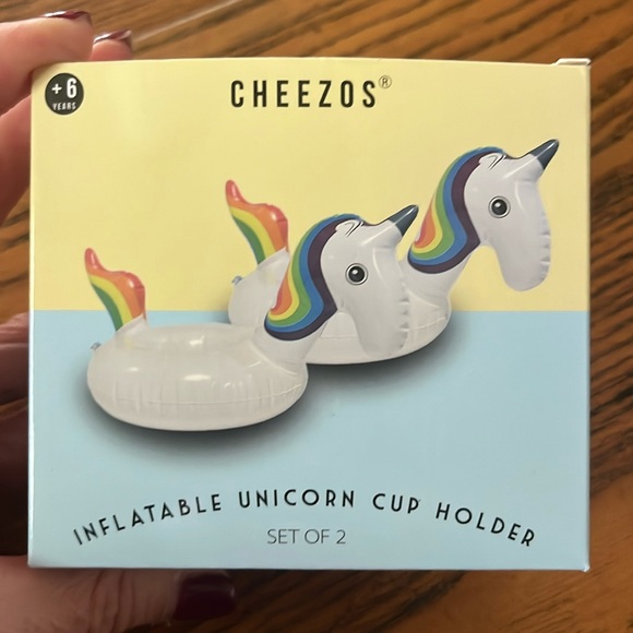 cheezos Other - New Cheezos inflatable unicorn cup holders